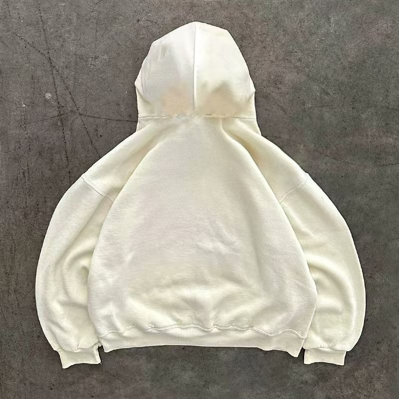 Japanese Brand × Vintage Beige cartoon cat print loose hoodie Size US L / EU 52-54 / 3 - 2 Thumbnail