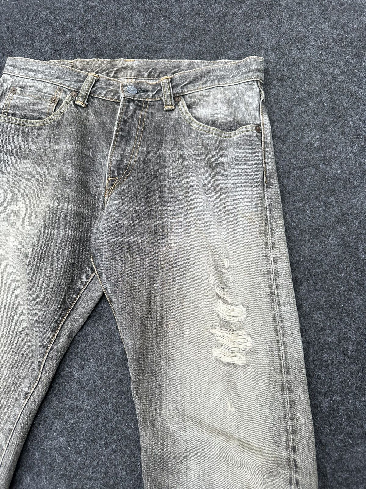 Japanese Brand Vintage Acoustic Japan Selvedge Faded Denim 30x30 D39 Size US 30 / EU 46 - 2 Thumbnail