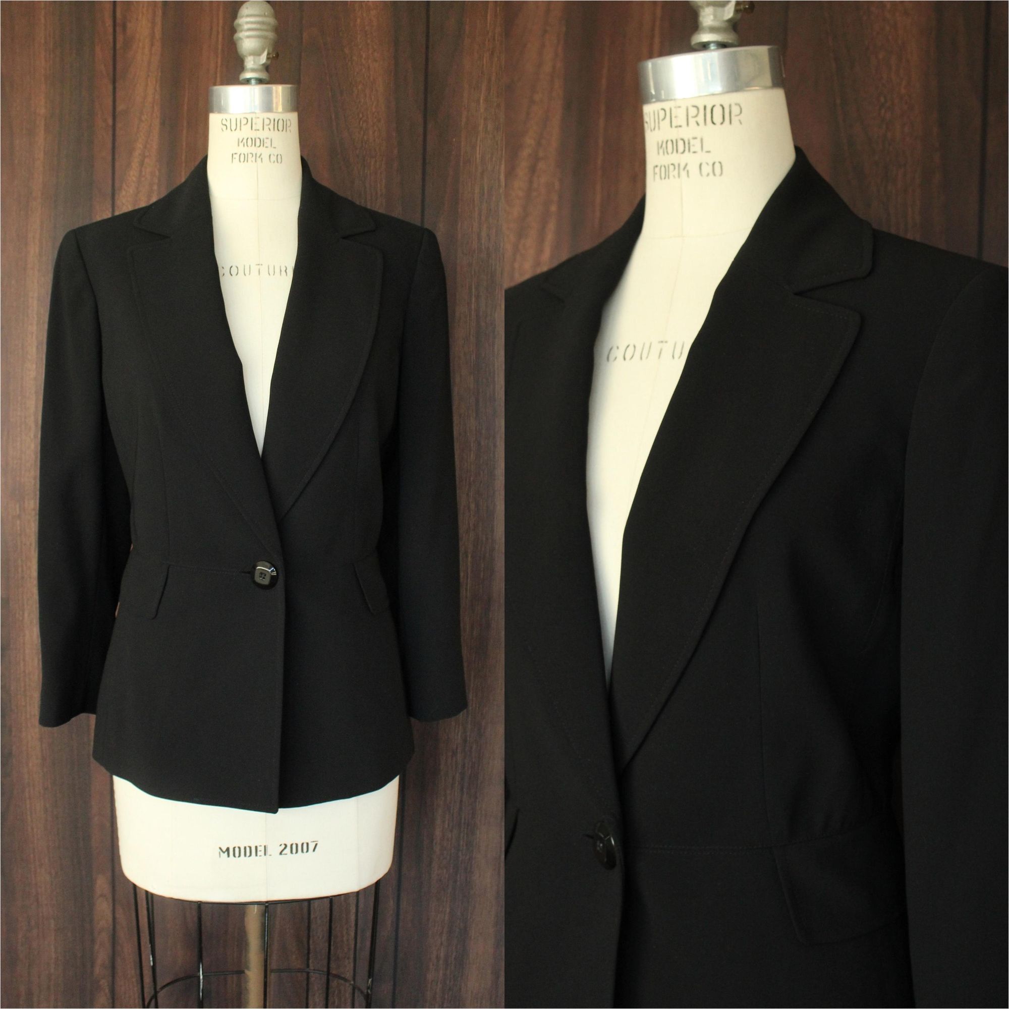 Jones New York Vintage 2000s Jacket, Jones New York Black Blazer, Size 4 Size S / US 4 / IT 40 - 1 Thumbnail