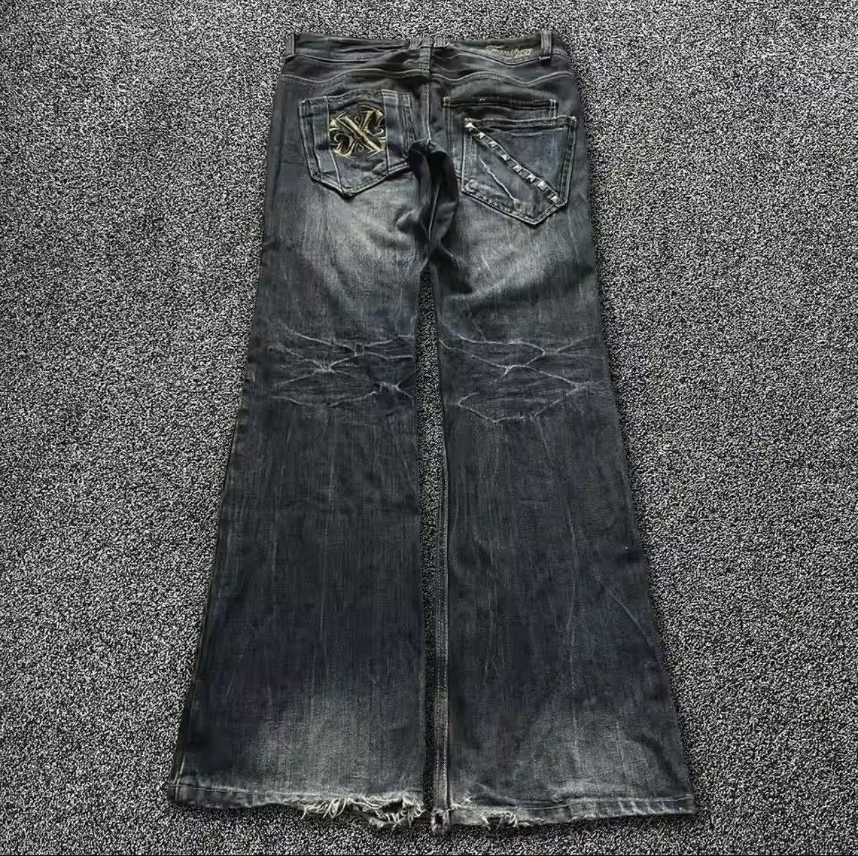 New high-waisted washed slim jeans