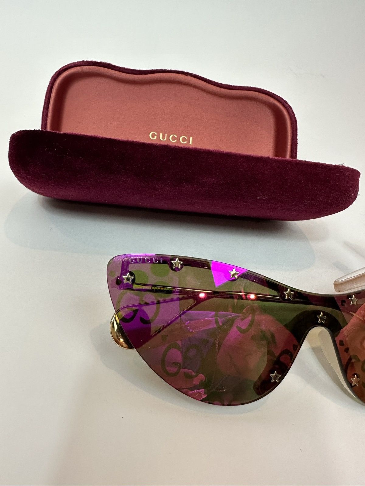 Gucci Gucci Cateye Rimless Sunglasses Size ONE SIZE - 11 Thumbnail
