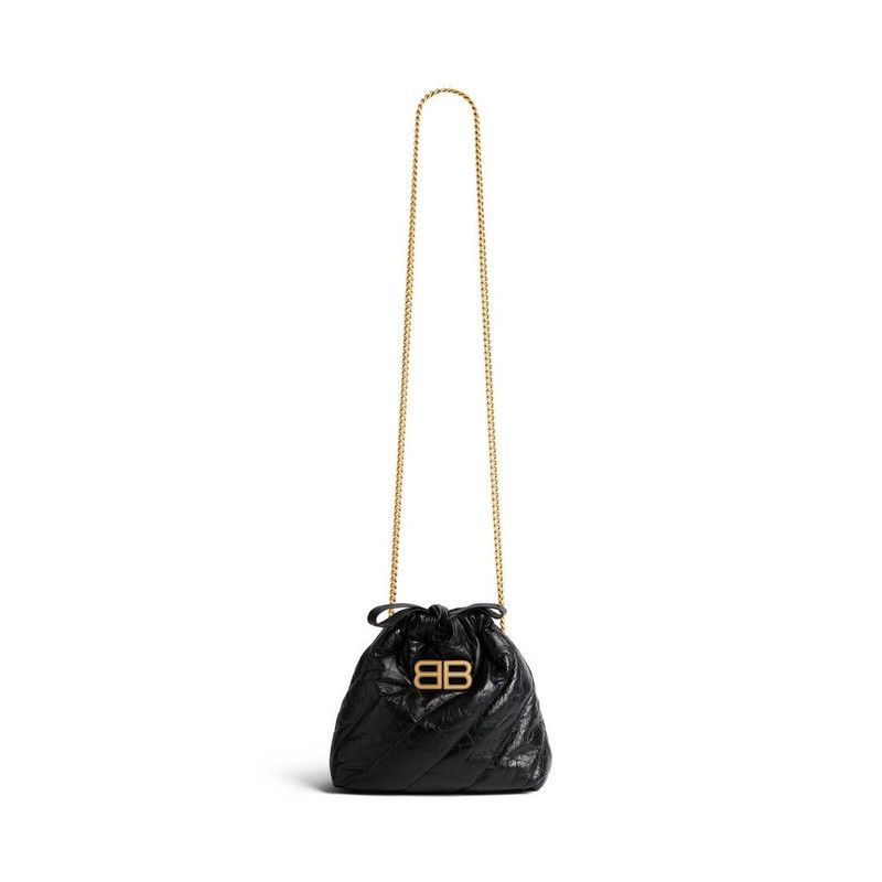 Balenciaga o1la1rc1a0126 Size: OS / Crush XS Tote Bag Quilted in Black Size ONE SIZE - 1 Thumbnail