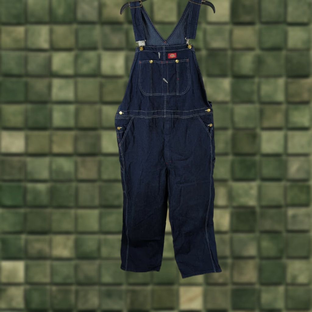 Dickies Dickies Overalls Mens 42x30 Denim Blue Bib Coveralls Carpenter Work Jeans Retro 90s Fans Mens Size US 42 / EU 58 - 1 Thumbnail