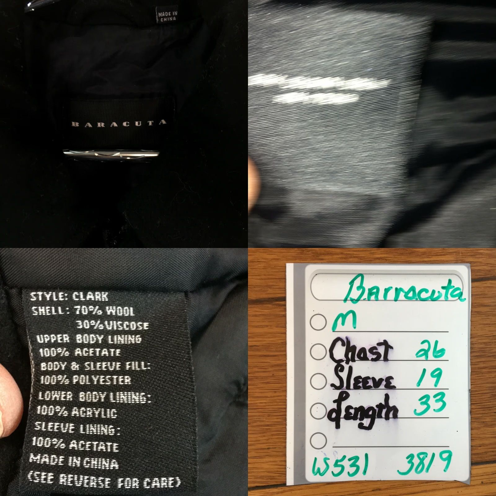 Baracuta VINTAGE Baracuta Men's Wool Blend Jacket Full Zip Black Size M Casual Outerwear Size US M / EU 48-50 / 2 - 8 Thumbnail