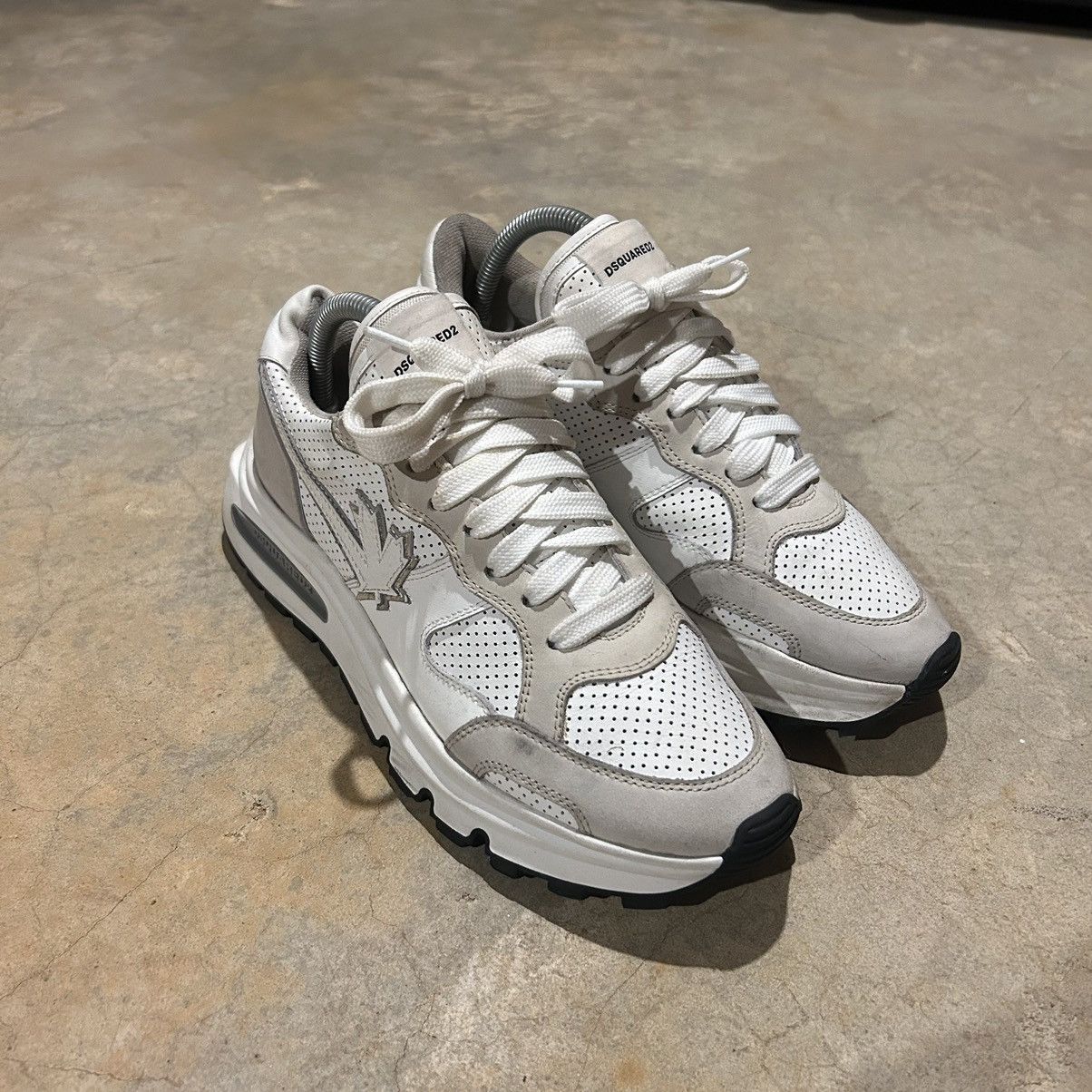 Designer × Dsquared2 Dsquared2 Stretched Leaf Running Trainers EU 40 Size US 7 / EU 40 - 9 Thumbnail