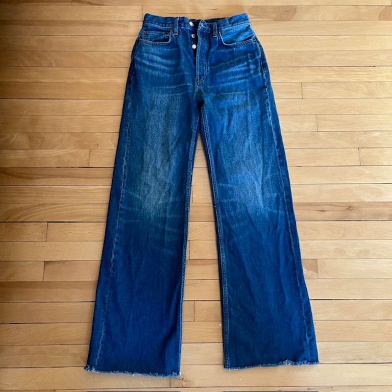 RE/DONE Re/done 70s ultra high rise wide leg jeans, size 27 Size 27" / US 4 / IT 40 - 3 Thumbnail