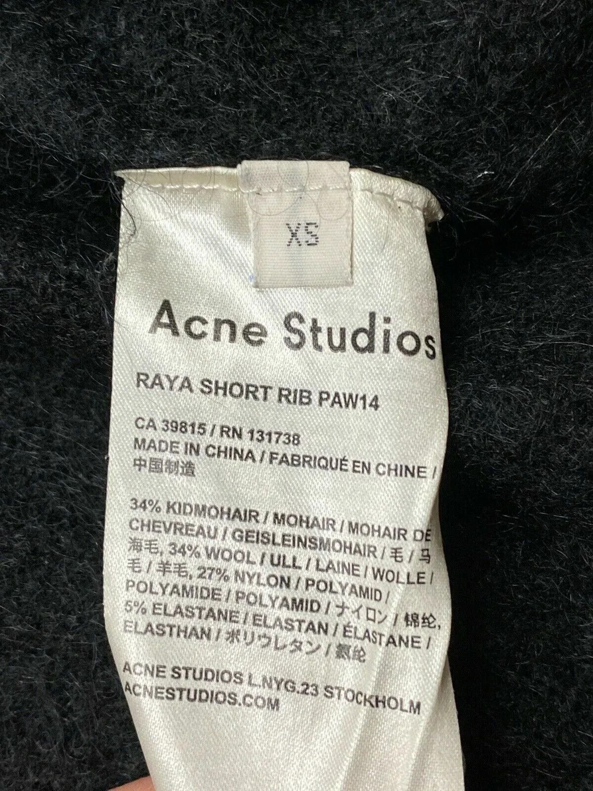 Acne Studios Acne Studios Raya Short Rib Mohair Wool Cardigan Womens Size XS / US 0-2 / IT 36-38 - 22 Thumbnail
