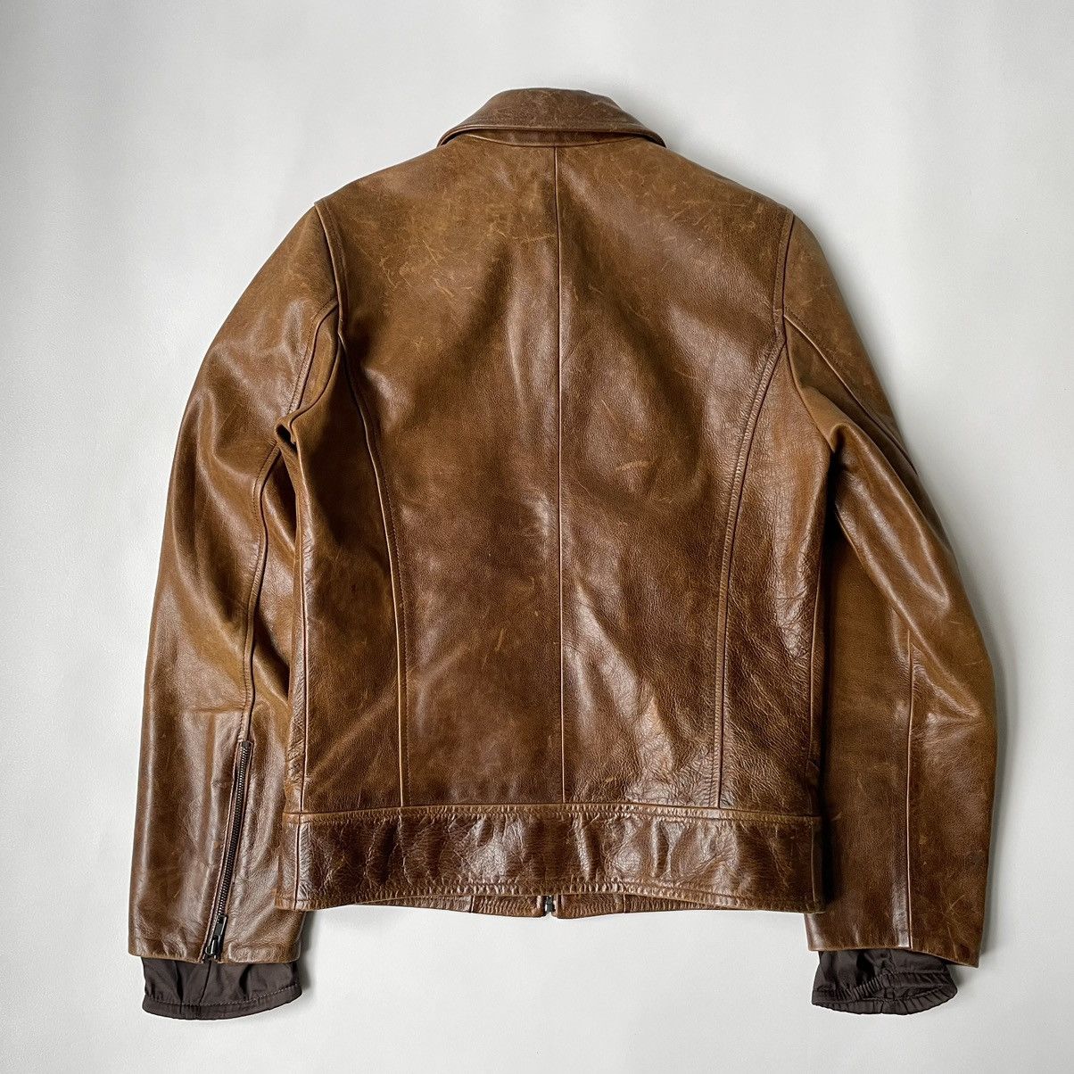 Maison Margiela S/S 2001 Tan Leather Jacket Size US M / EU 48-50 / 2 - 15 Thumbnail