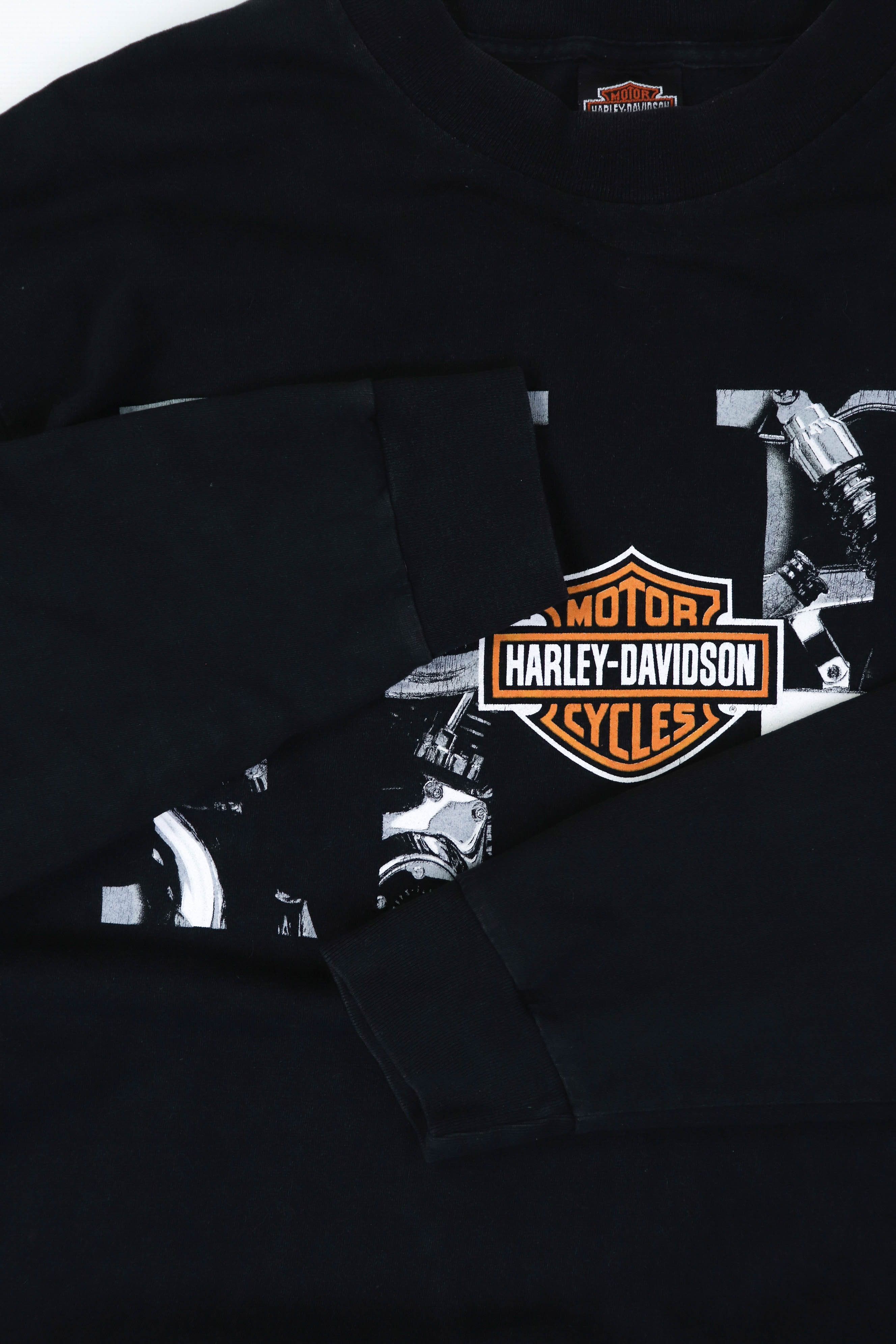 Harley Davidson 00s Vintage Harley Davidson Baja Mexico Big Logo Long Sleeve Size US XL / EU 56 / 4 - 6 Thumbnail