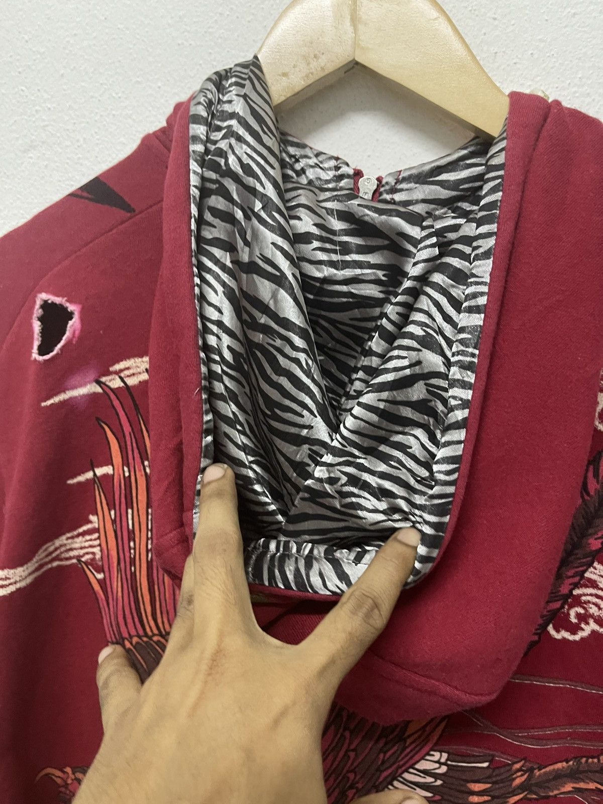 Karakuri Tamashii 2000s SENBU SUKAJAN DESIGN FULL PRINT ZIPPER HOODIE Size US L / EU 52-54 / 3 - 12 Thumbnail