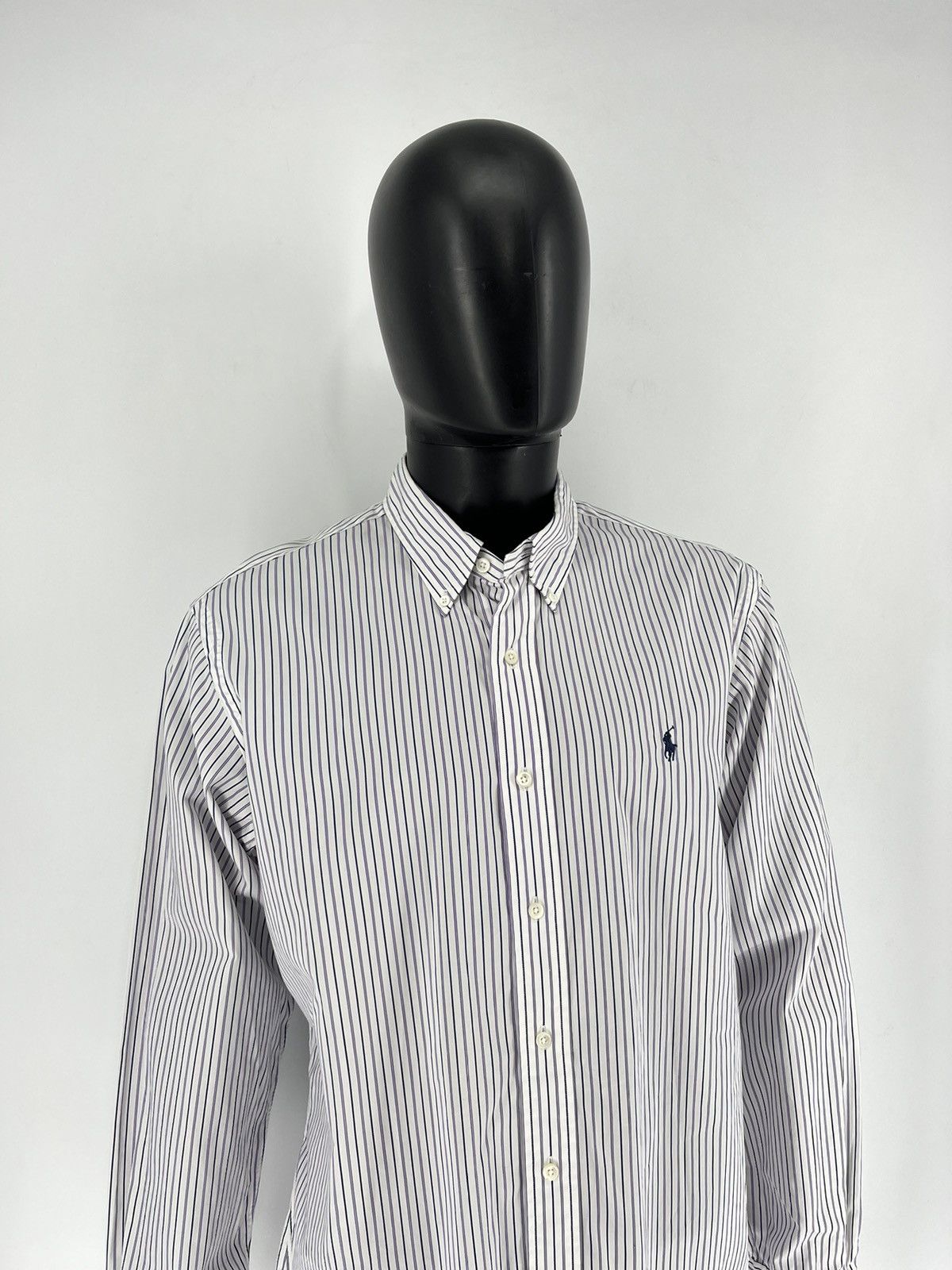 Polo Ralph Lauren × Ralph Lauren Vintage striped shirt polo Ralph Lauren size XL rare Size US XL / EU 56 / 4 - 3 Thumbnail