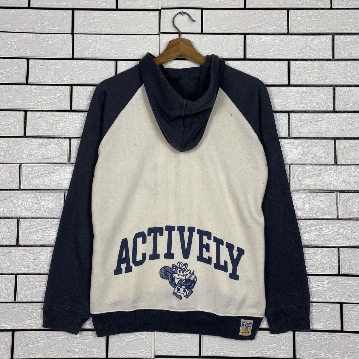 Japanese Brand 📌Vintage Zipper Hoodie Rough Union Made Big Logo Size US M / EU 48-50 / 2 - 9 Thumbnail