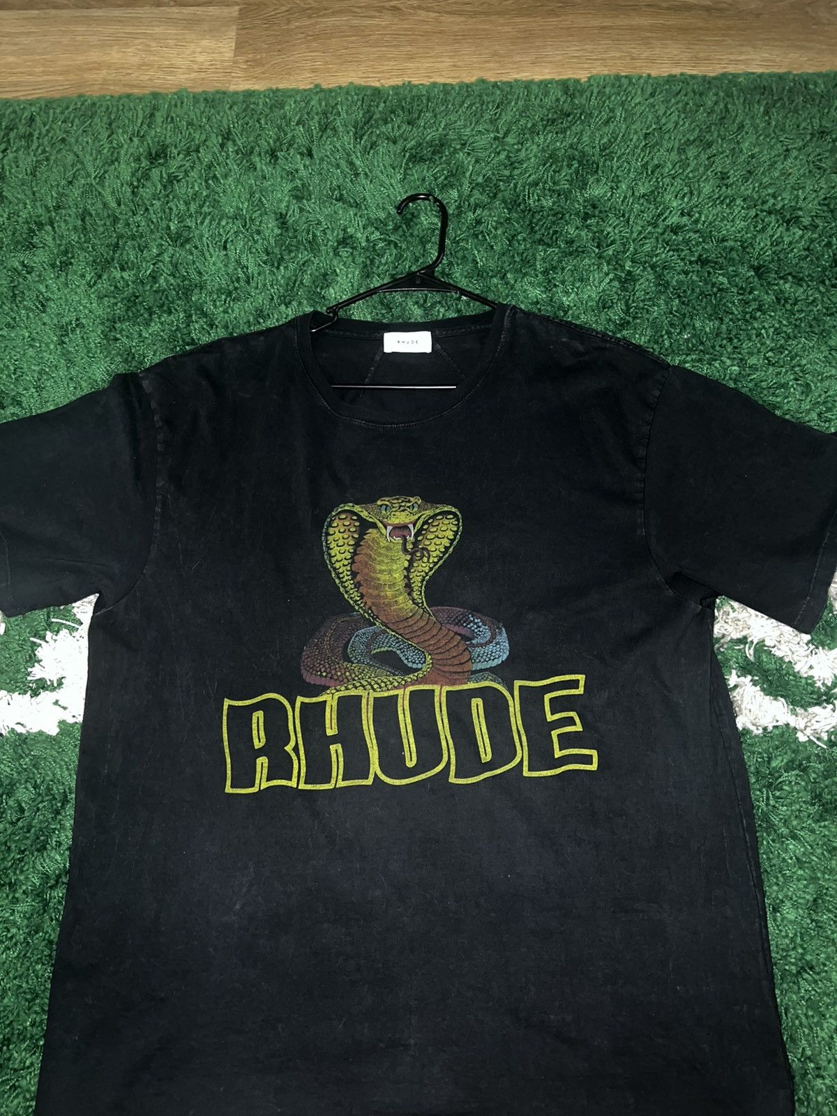 Rhude Rhude cobra black tee Size US L / EU 52-54 / 3 - 3 Thumbnail