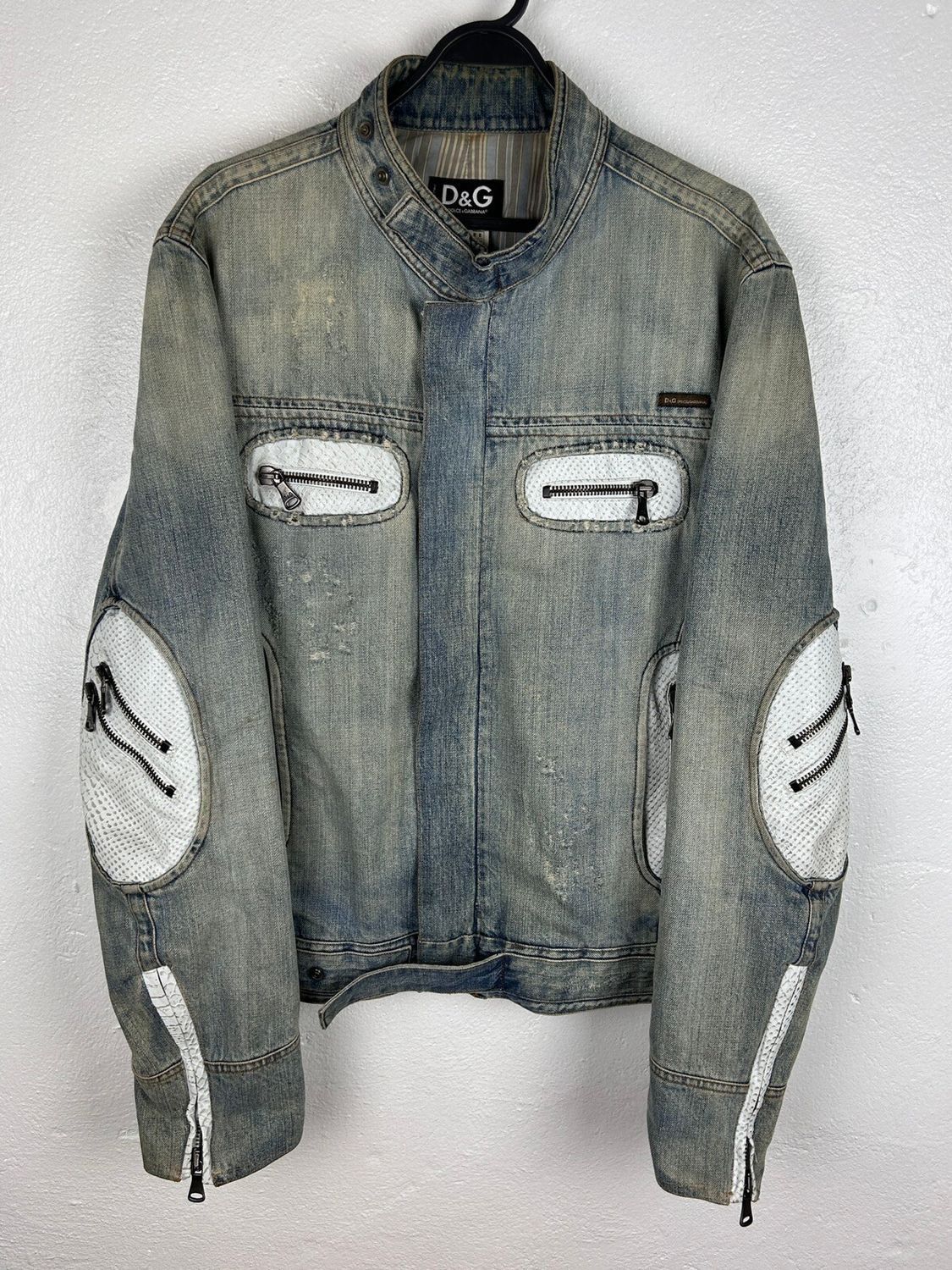 SS05 Dolce & Gabbana Denim + Leather Rare Archive Jacket