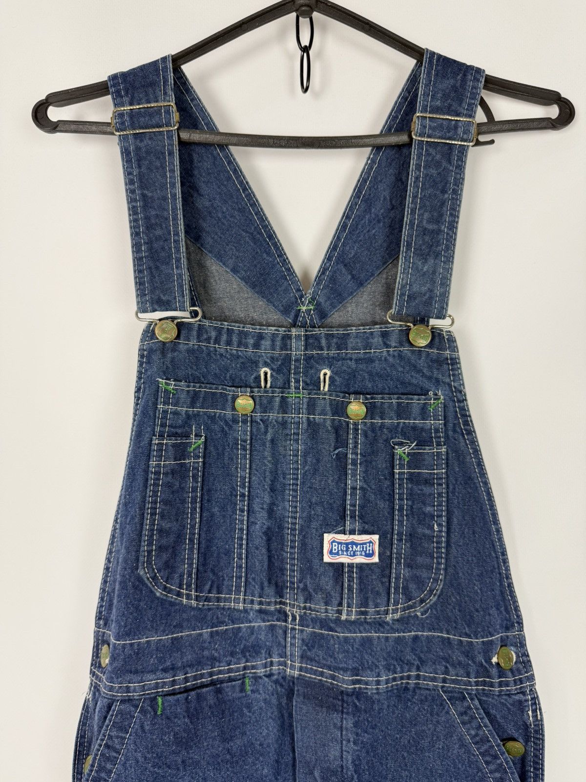 Vintage 1980ʼs Vintage Big Smith Blue Denim Bib Overalls 30X30 Size US 30 / EU 46 - 2 Thumbnail