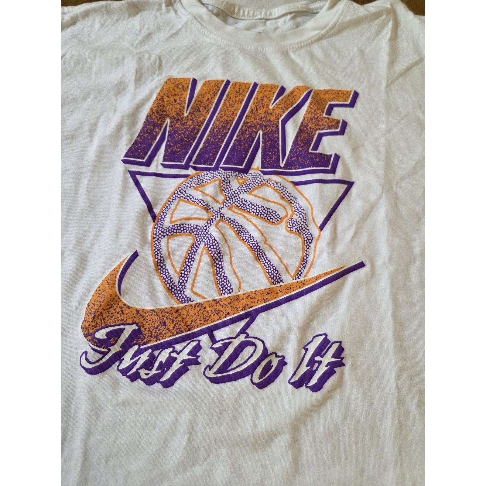 Nike Nike White Kids Size Large Short Sleeve Basketball Size L / US 10 / IT 46 - 2 Thumbnail
