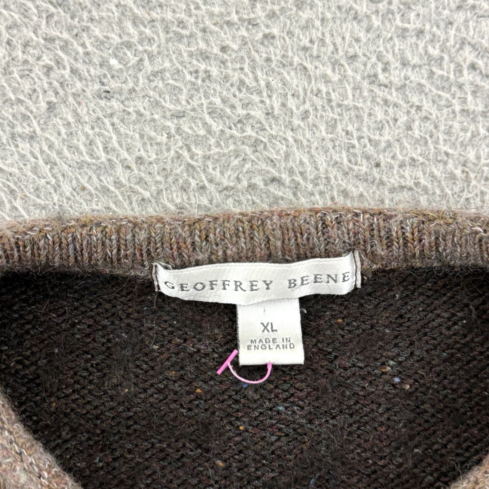 Geoffrey Beene VINTAGE Geoffrey Beene Sweater Mens XL Brown Striped Wool Blend Pullover Grandpa Size US XL / EU 56 / 4 - 6 Thumbnail