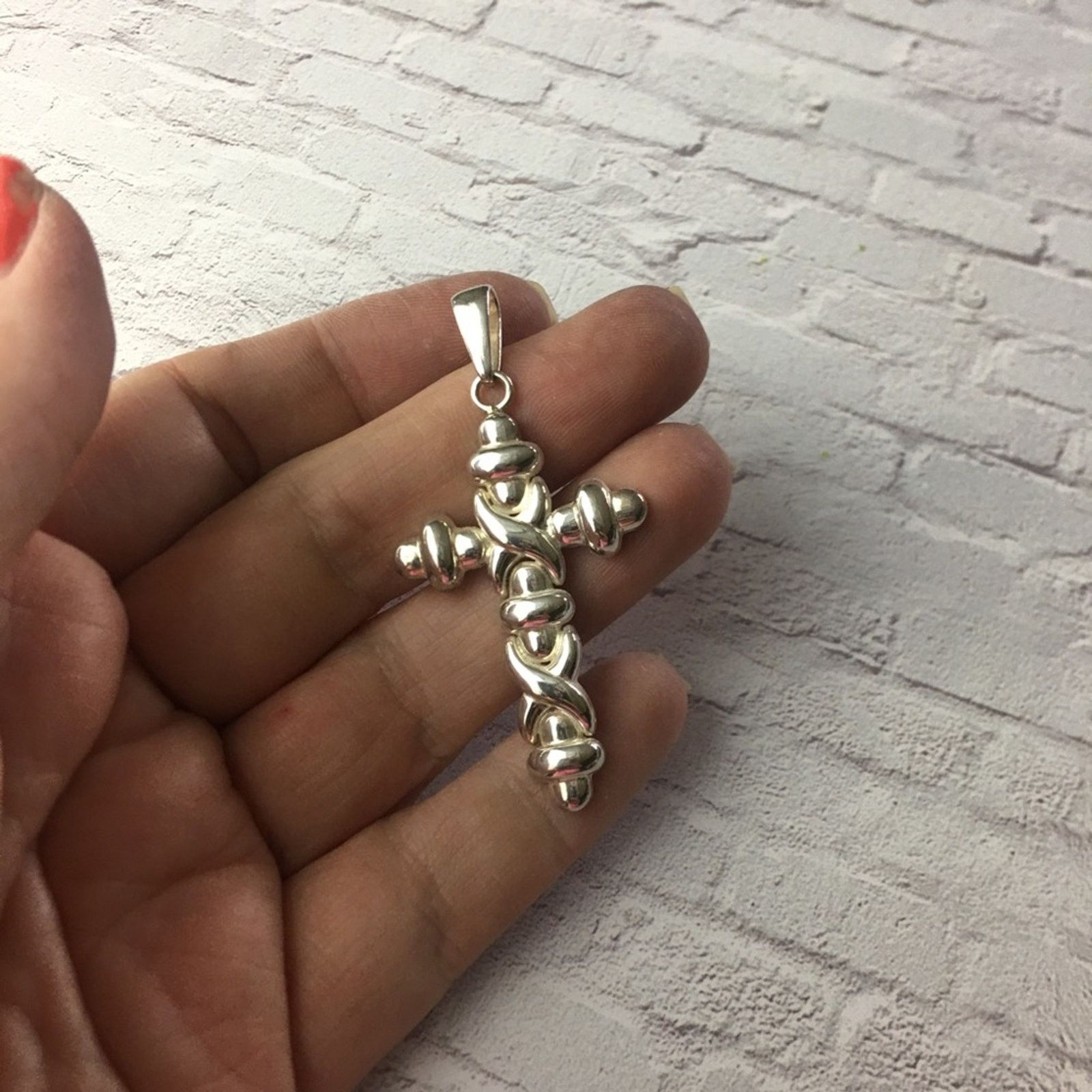The Unbranded Brand Sterling Silver Cross Pendant Size ONE SIZE - 3 Thumbnail