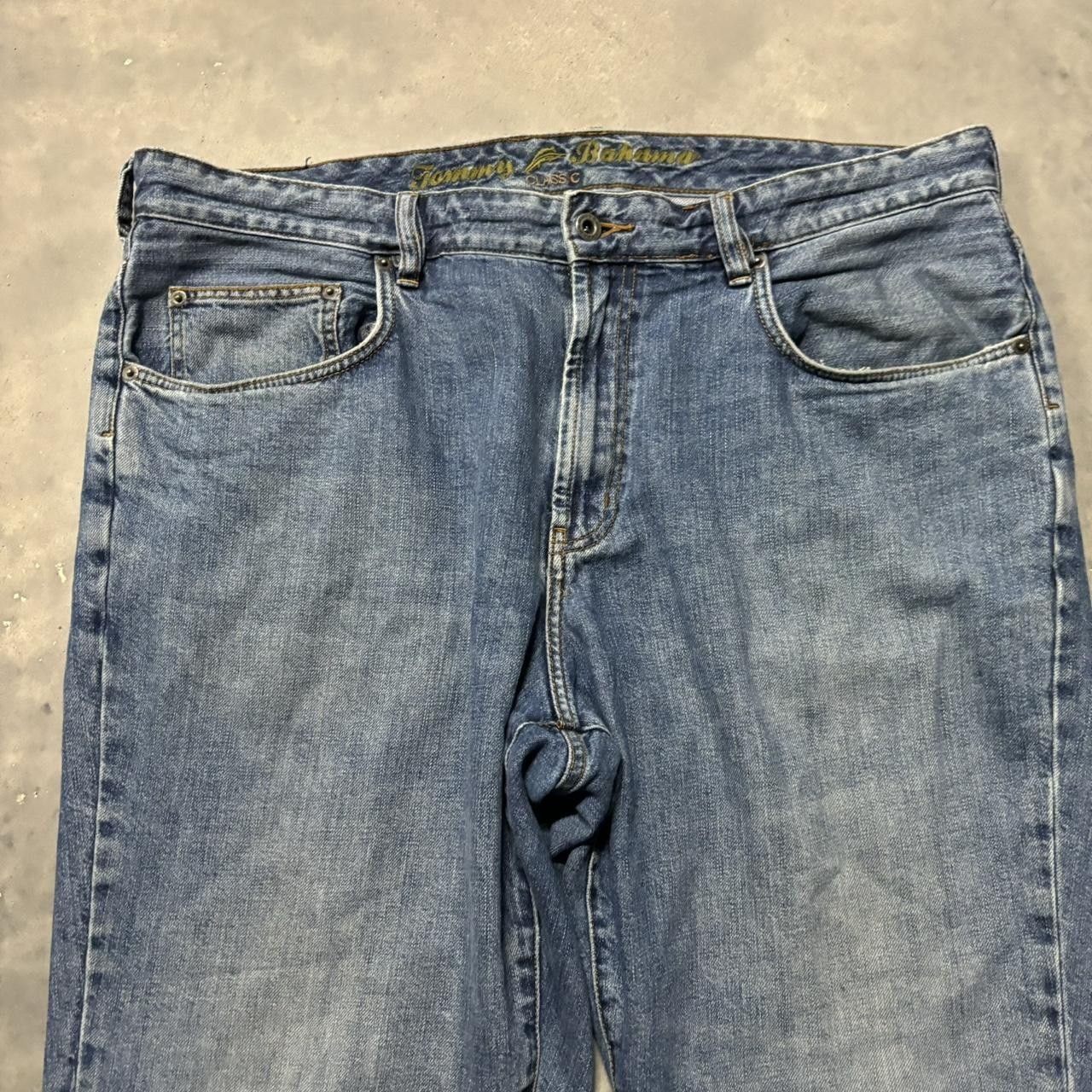 Japanese Brand × Vintage Crazy Vintage Y2K/2000s Baggy Dark Wash Skater Denim Jeans! Size US 40 / EU 56 - 5 Thumbnail