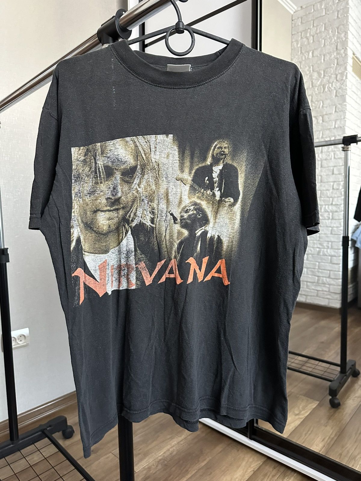 Nirvana Kurt Cobain Vintage Band Rap T-Shirt Tee 90s