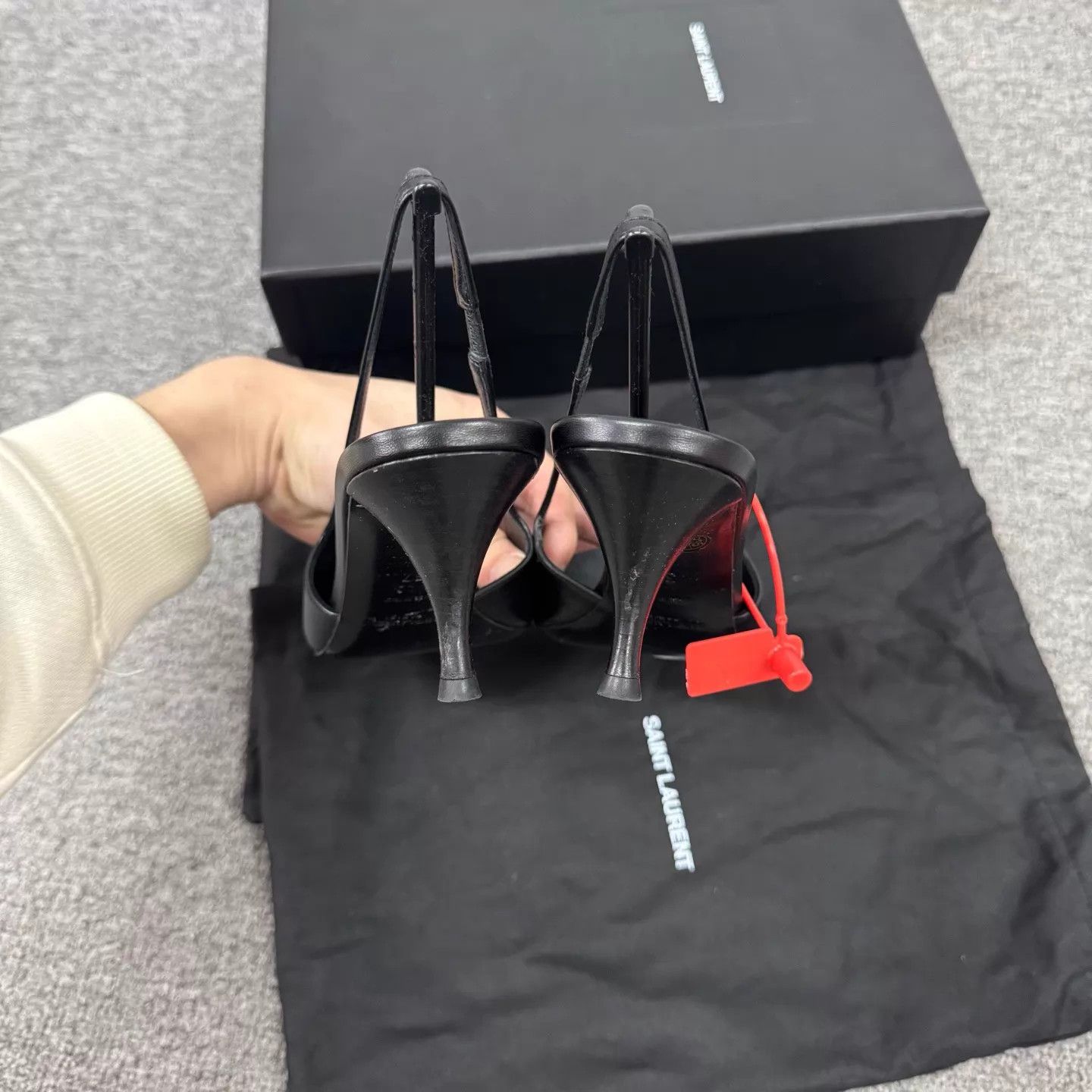 Saint Laurent Paris Saint Laurent SLP Heeled Sandals Metal Pointed Open Back Size US 6.5 / IT 36.5 - 5 Thumbnail