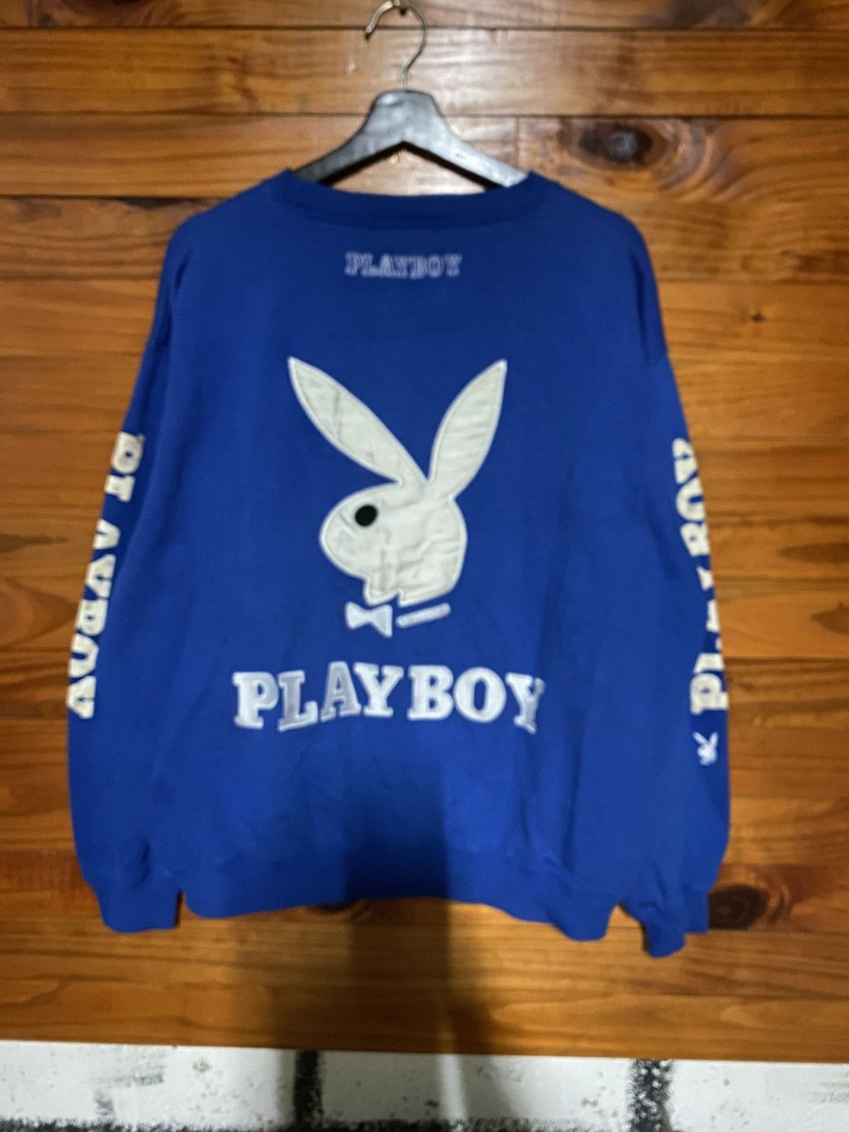 Playboy Vintage Playboy Blue Crewneck Sweatshirt XL Retro 90s Style Size US XL / EU 56 / 4 - 3 Thumbnail