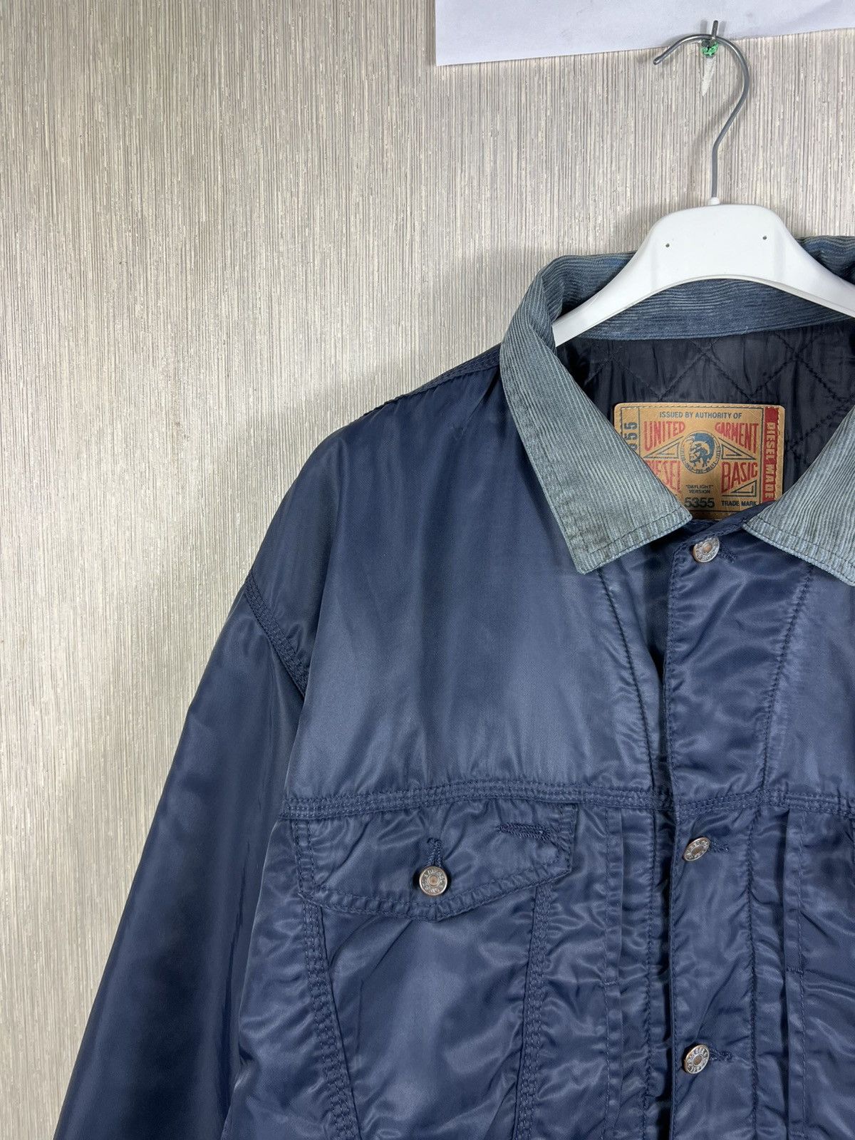 Diesel Vintage 90s Diesel denver navy cropped nylon jacket italy Size US L / EU 52-54 / 3 - 4 Thumbnail