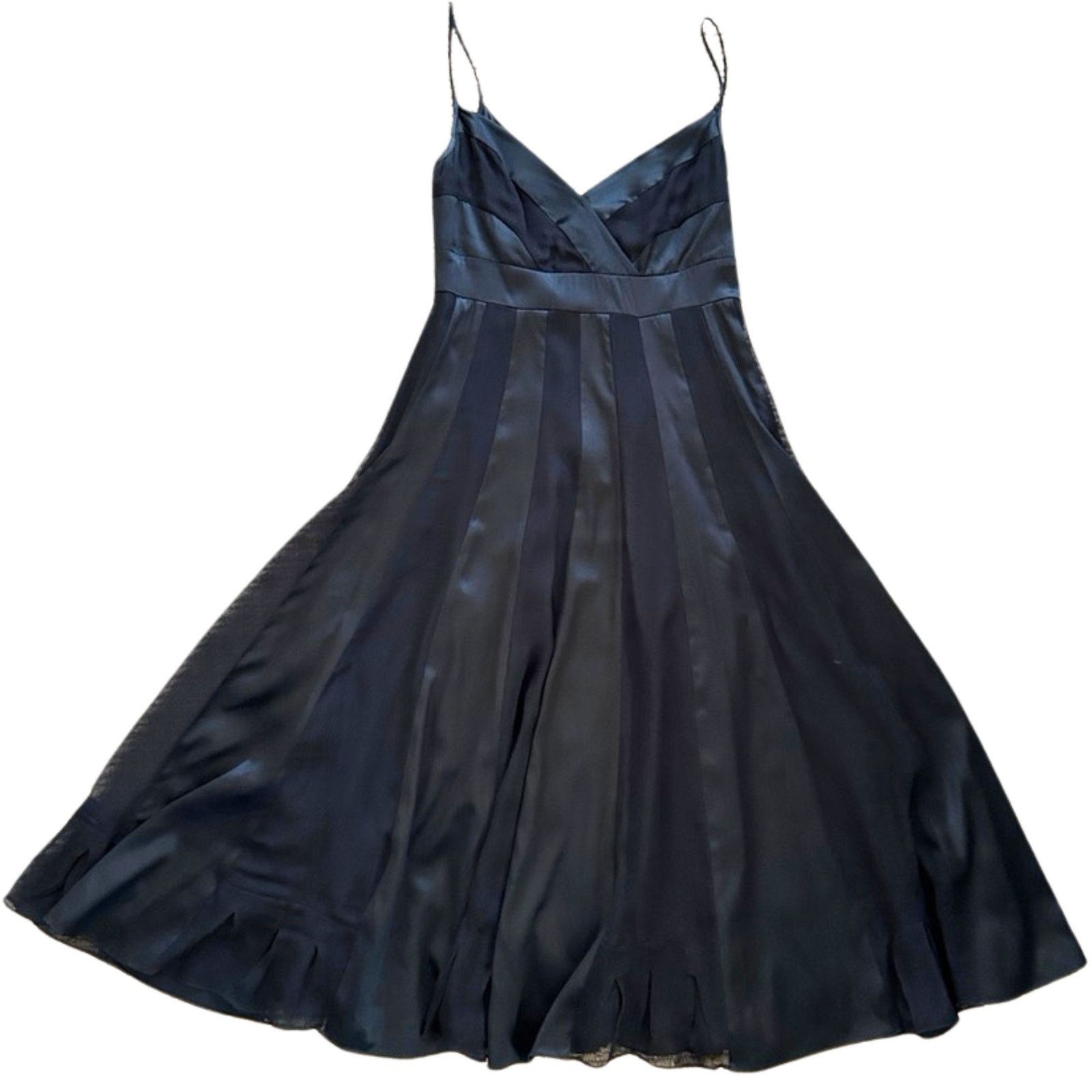 Diane von Furstenberg Diane Von Furstenberg Black Silk "ROMA" Fit & Flare Dress Size XS / US 0-2 / IT 36-38 - 2 Thumbnail