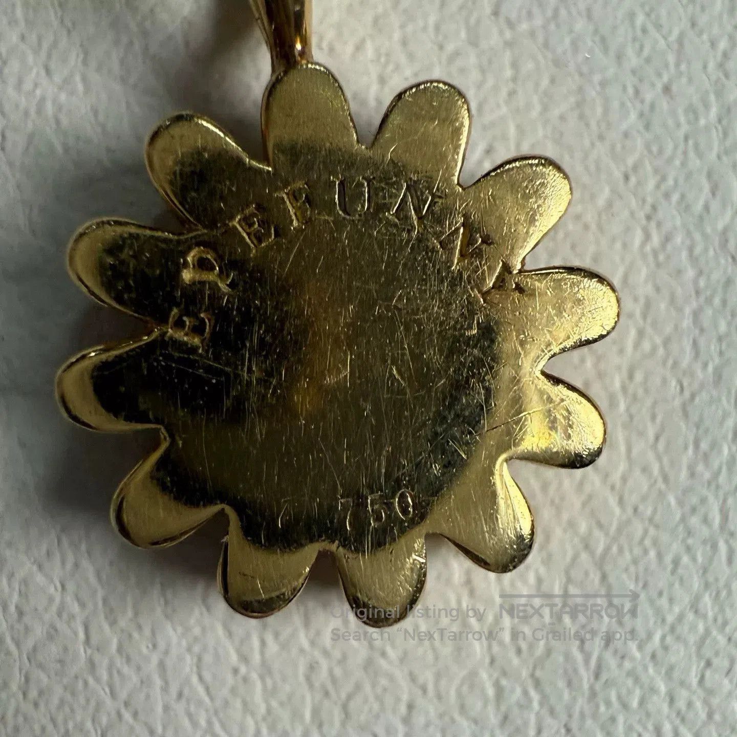 EYEFUNNY 18k Gold Diamond Daisy Pendant. Size ONE SIZE - 4 Thumbnail
