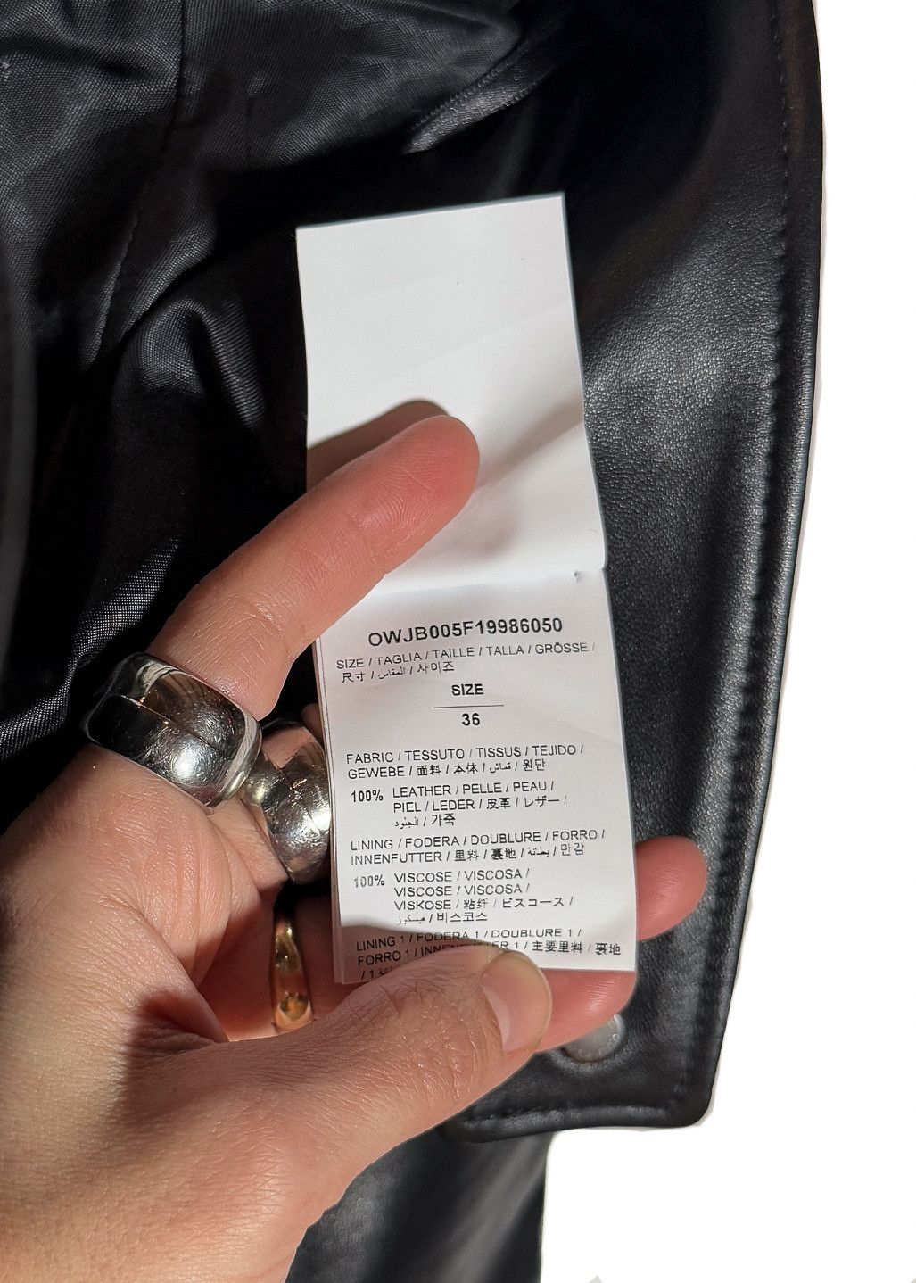 Off-White Off-White Black Leather Tied Ankle Pants Size 25" / US 0 / IT 36 - 10 Thumbnail