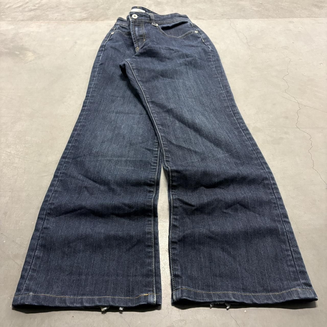 Chicos Crazy Vintage Y2K/2000s Baggy Flared Chico’s Platinum Dark Blue Wash Grunge Denim Jeans! Size US 30 / EU 46 - 1 Thumbnail