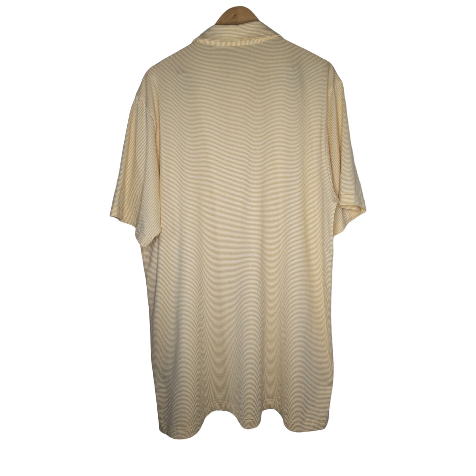 The Masters Masters Clubhouse Collection Yellow Stripe Cotton Blend Polo Size US XL / EU 56 / 4 - 2 Thumbnail