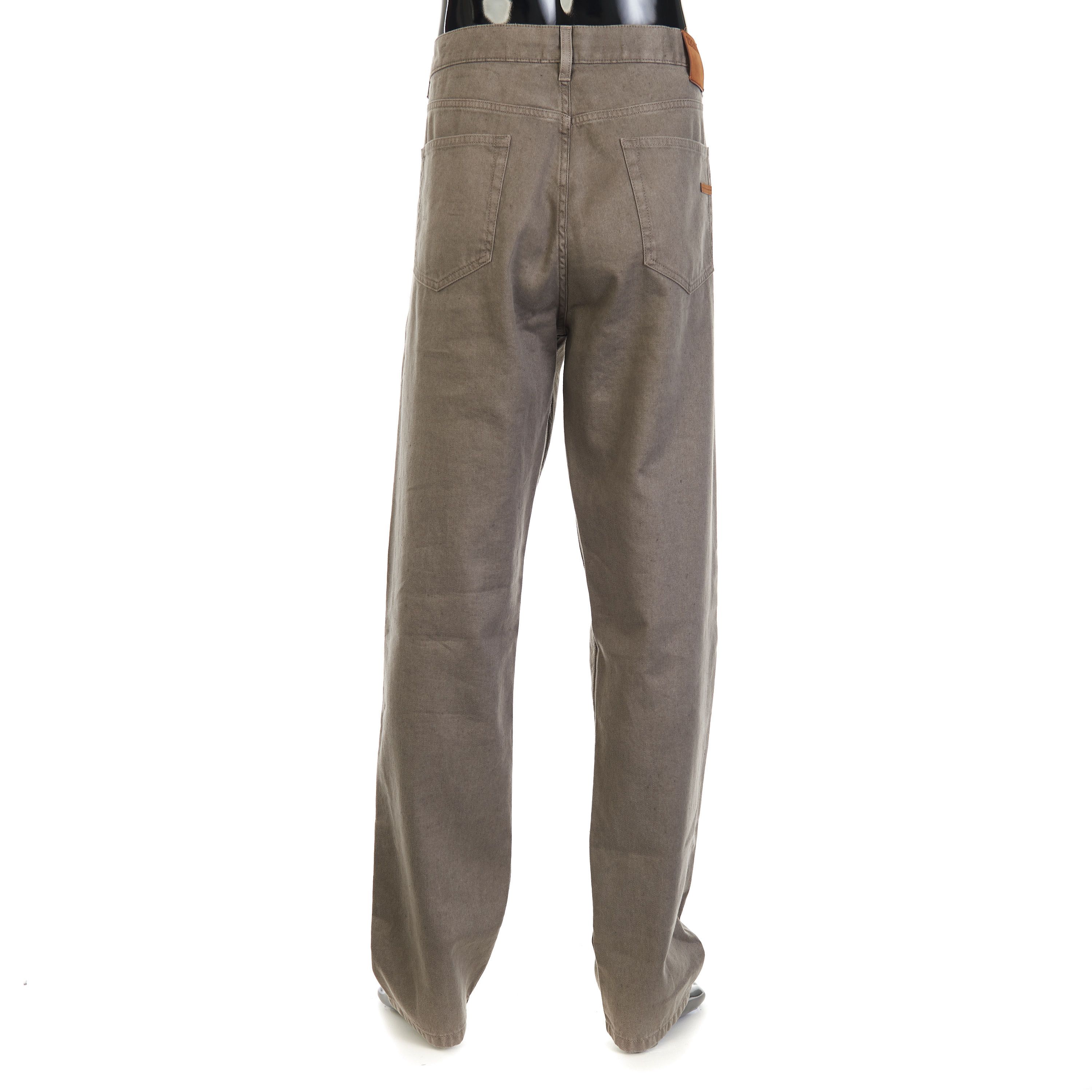 Ermenegildo Zegna Dark Taupe Stretch Cotton & Linen Roccia Jeans Size US 38 / EU 54 - 4 Thumbnail