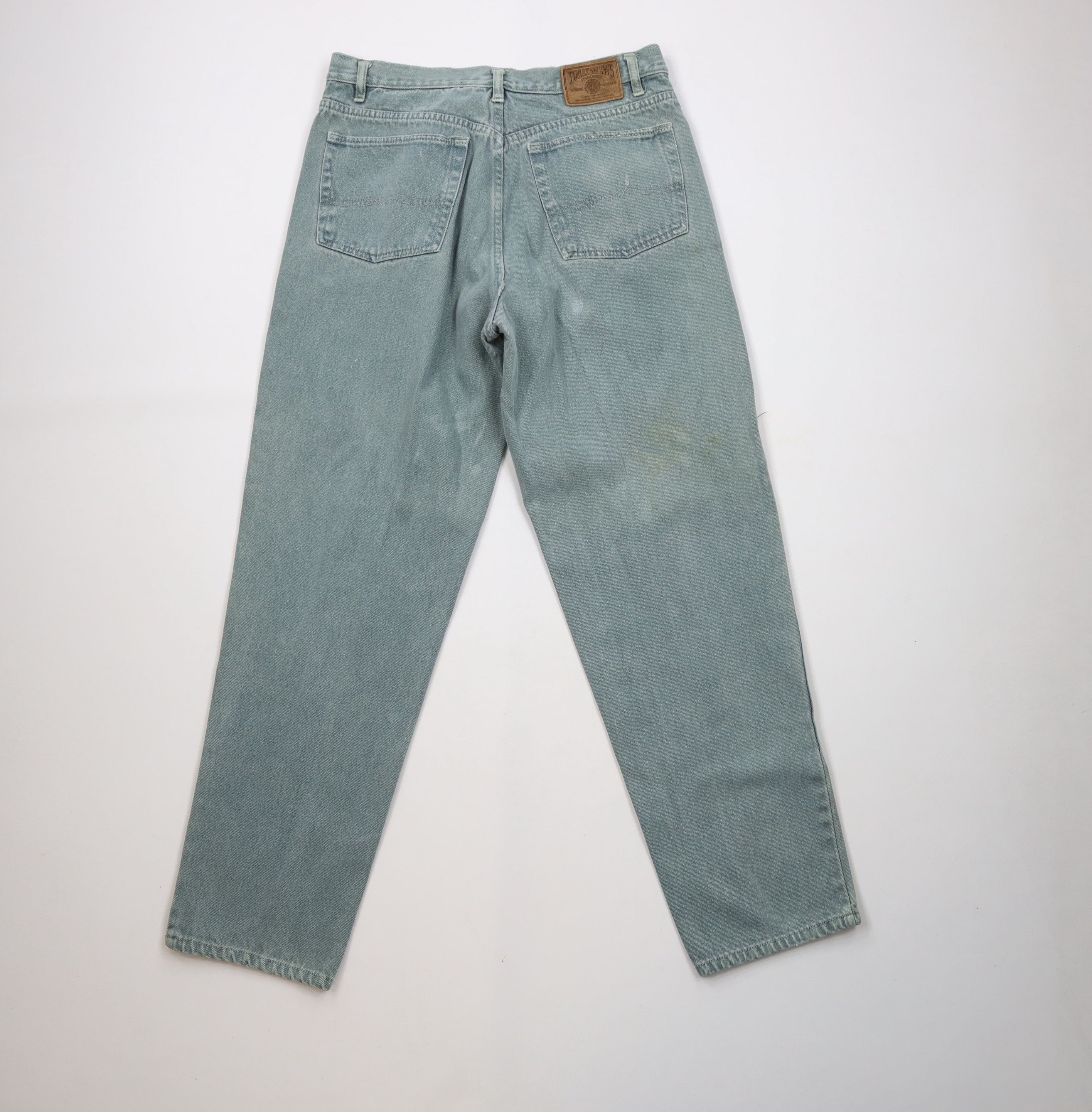 Vintage Vintage 90s Streetwear Stonewash Tapered Leg Jeans Teal Size US 32 / EU 48 - 11 Thumbnail