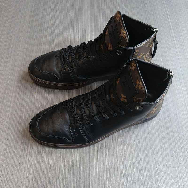 Louis Vuitton Louis Vuitton Black High-Top Leather Sneakers - Size US 8.5 / EU 41-42 - 1 Thumbnail