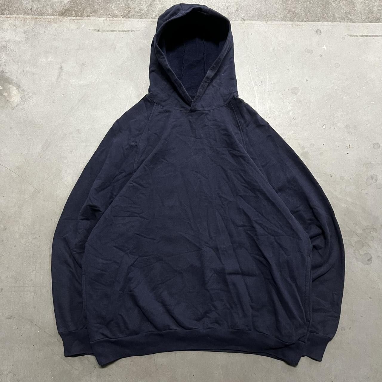 Vintage Vintage Y2K/2000s Blank Navy Blue Grunge Hoodie! Size US XL / EU 56 / 4 - 1 Thumbnail