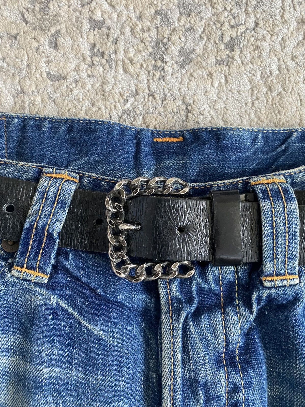 Junya Watanabe Comme Des Garcons Chain Link Leather Belt