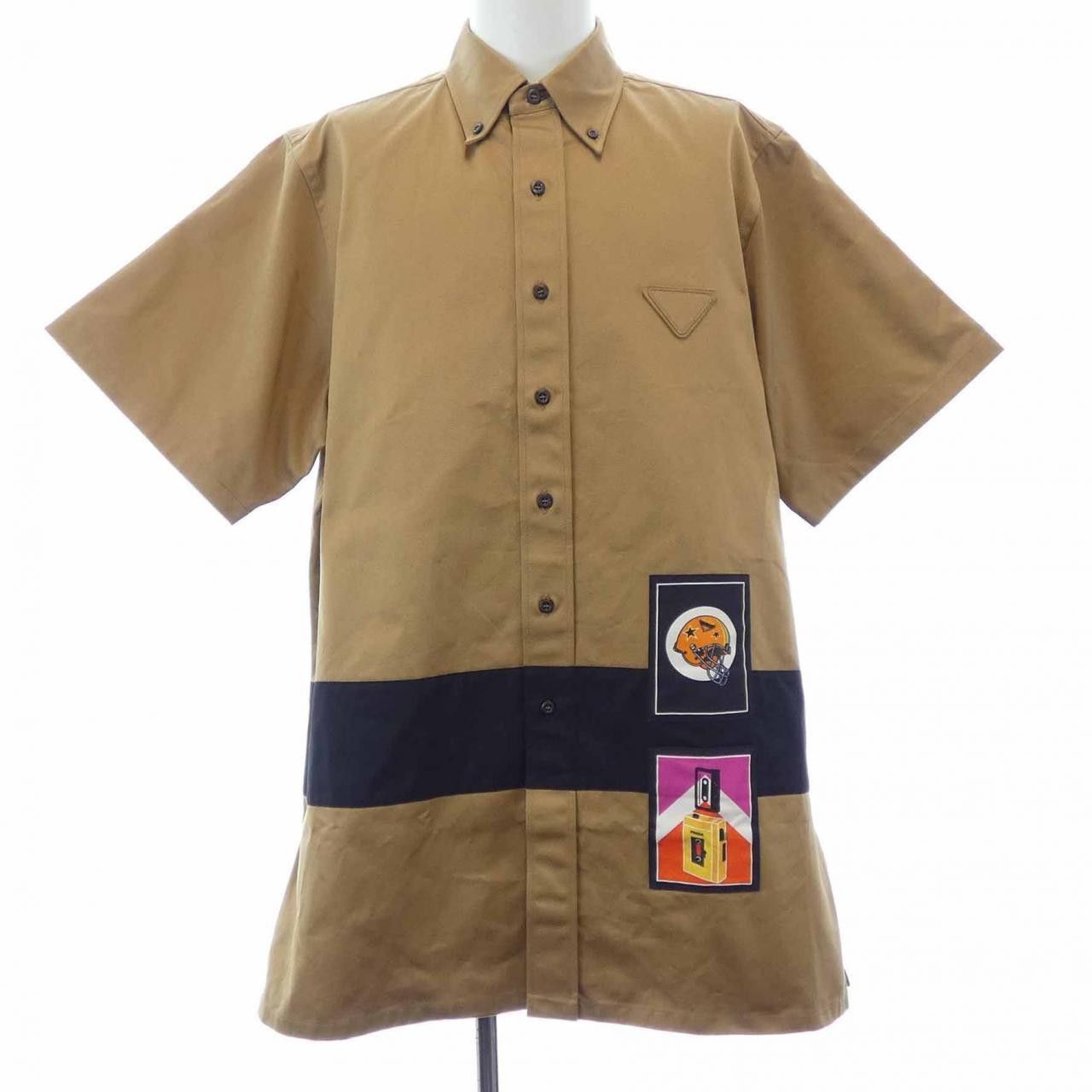 Prada Prada Prada Short Sleeve Shirt Textile Tops UCS361 S201 1UPX DUTY FREE for USA Size ONE SIZE - 1 Thumbnail