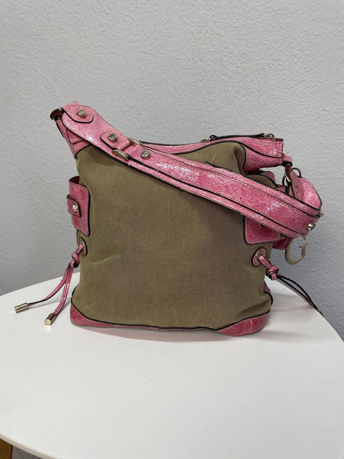 Guess Rare Y2K Vintage Guess Pink Baguette Shoulder Bag Denim Size ONE SIZE - 9 Thumbnail