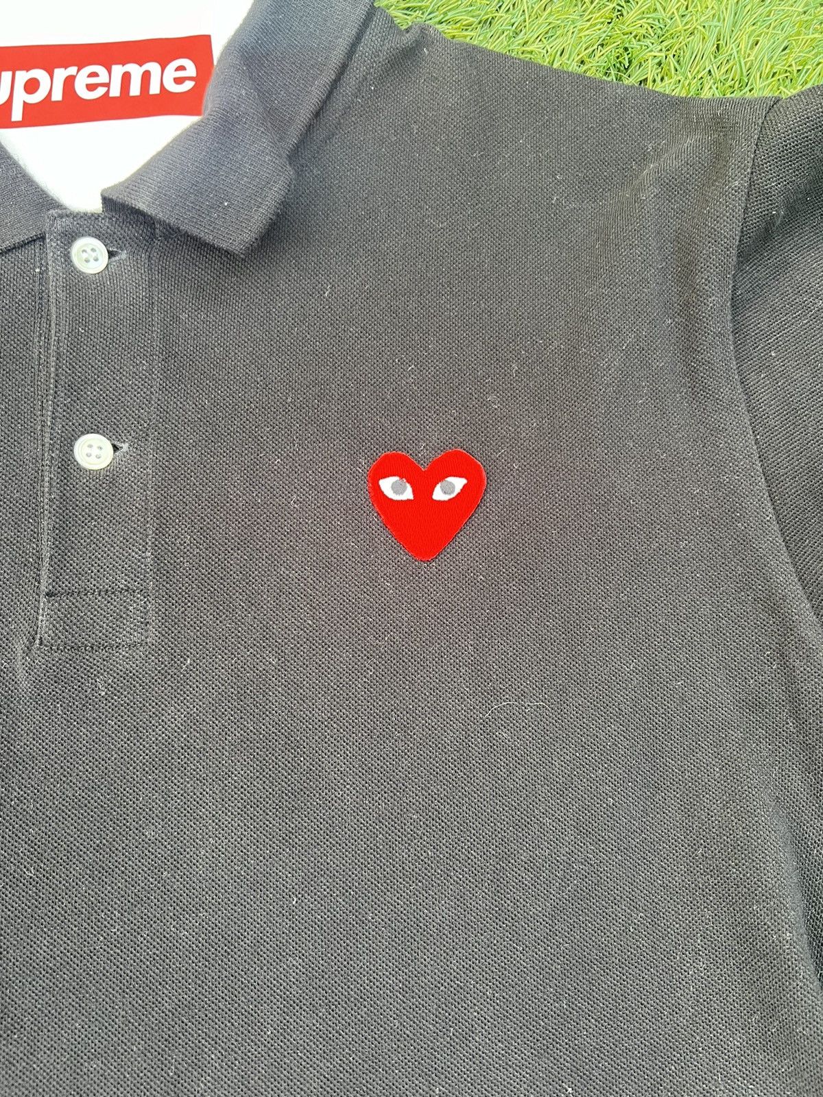 Comme des Garcons PLAY Comme Des Garcon Play Polo (big face) Size US L / EU 52-54 / 3 - 3 Thumbnail