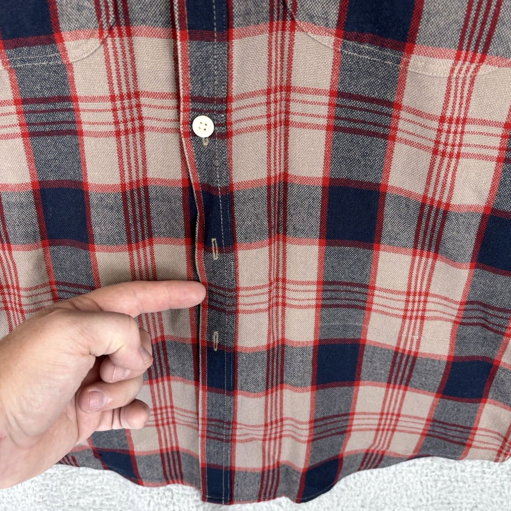 Levi's VINTAGE Levi's Diamond Label Button Up Shirt Mens XL Plaid 70s Pockets Read Size US XL / EU 56 / 4 - 6 Thumbnail