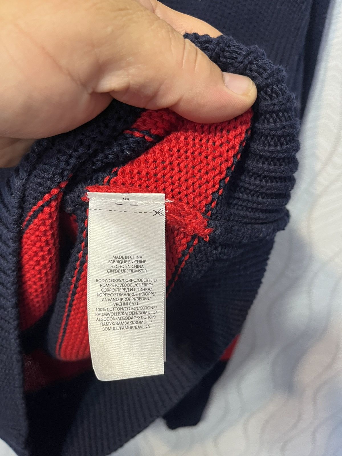 Polo Ralph Lauren Polo Ralph Lauren Dark Blue Striped Knit Pullover Sweater Size US M / EU 48-50 / 2 - 10 Thumbnail