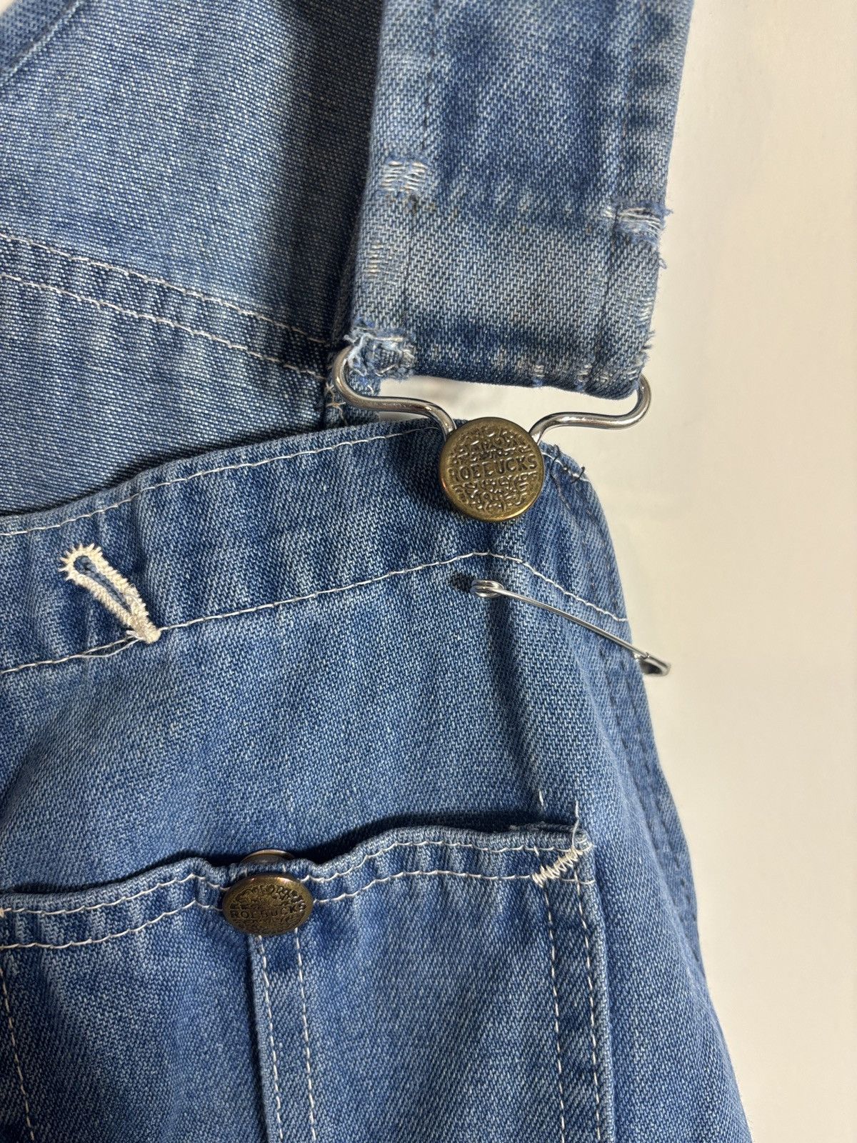 Sears Vintage 70s Sears Roebuck Denim Overalls Distressed 36 Size US 36 / EU 52 - 4 Thumbnail