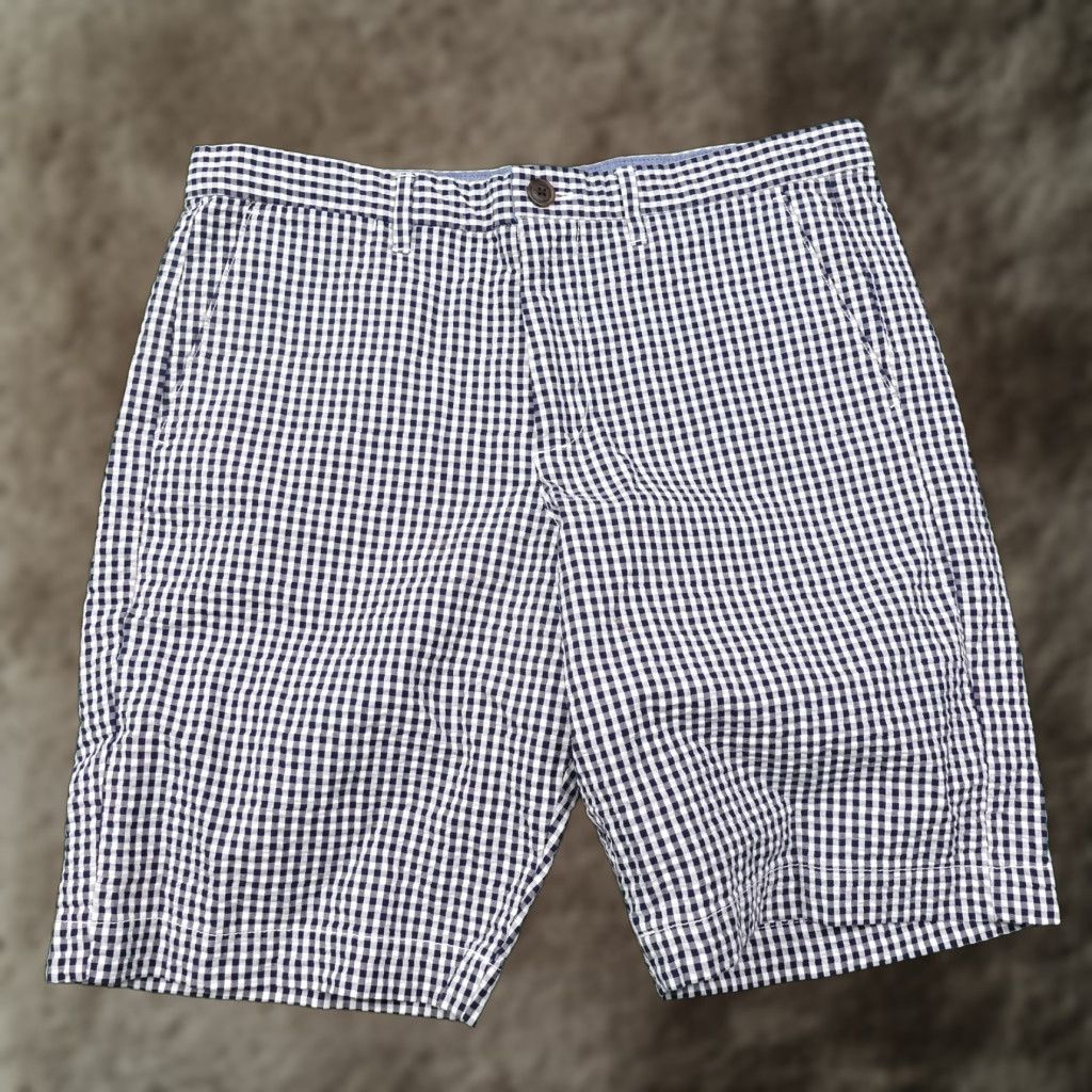 Gap GAP Chino Shorts Mens Size 30 Black White Gingham Check Seersucker Casual Size US 30 / EU 46 - 1 Thumbnail