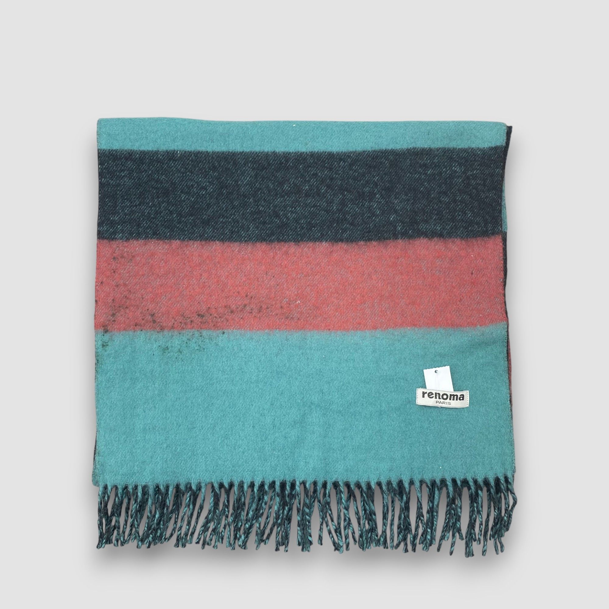 Renoma Vintage Renoma Scarf Muffler Wool Fringe Winter Scarves Size ONE SIZE - 2 Thumbnail