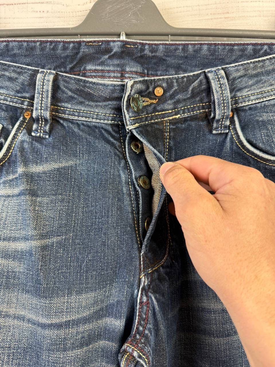 Diesel 🔥Vintage Diesel Jeans Faded Washed Avant Garde Flared Baggy🔥 Size US 34 / EU 50 - 6 Thumbnail
