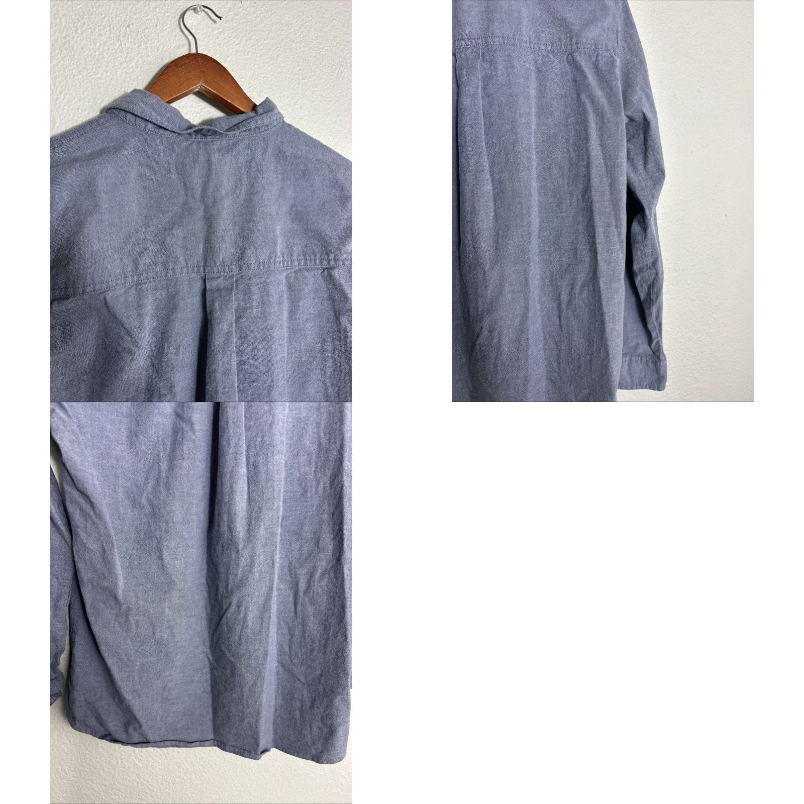 Vintage Sierra Nevada Women’s XL Long Sleeve Button Up Shirt Blue Chambray Size XL / US 12-14 / IT 48-50 - 9 Thumbnail