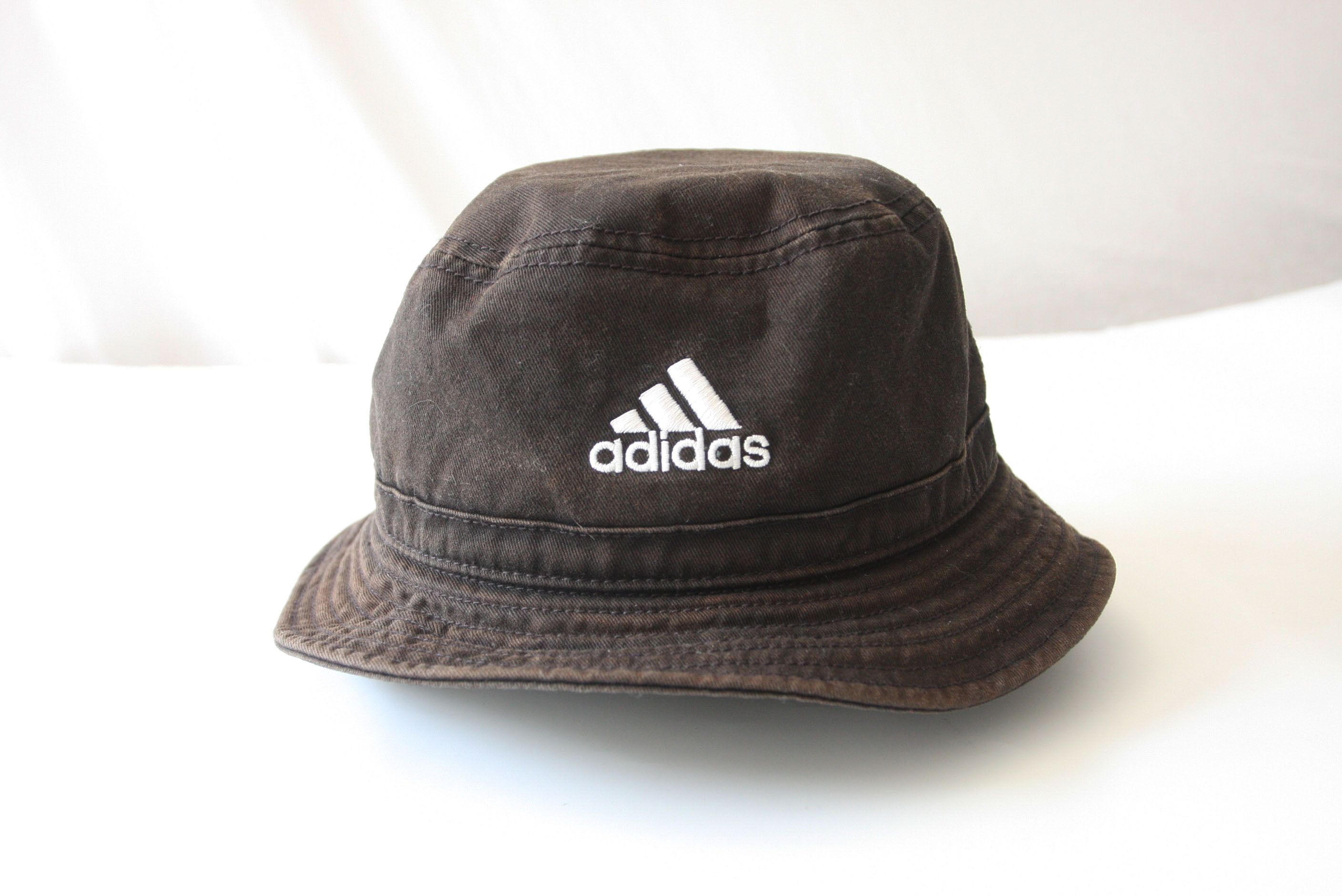 Adidas Adidas Bucket Hat Size S Black w/ Fading and Strain Size ONE SIZE - 1 Thumbnail