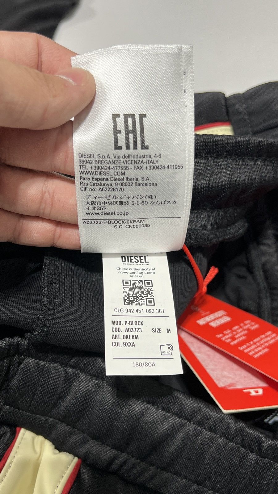 Diesel Diesel Sweatpants Black/Gold Size US 32 / EU 48 - 9 Thumbnail