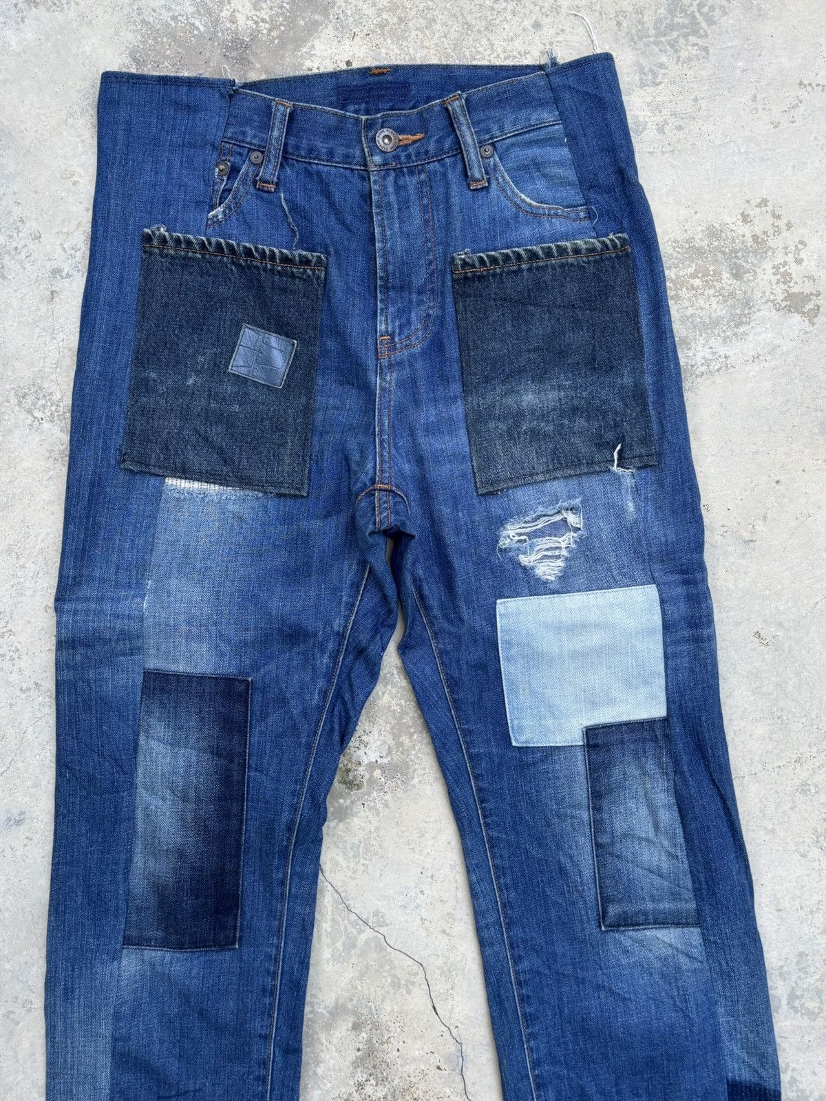 Comme des Garcons Global Work Rework Patchwork Reconstructed Jeans Size US 30 / EU 46 - 5 Thumbnail